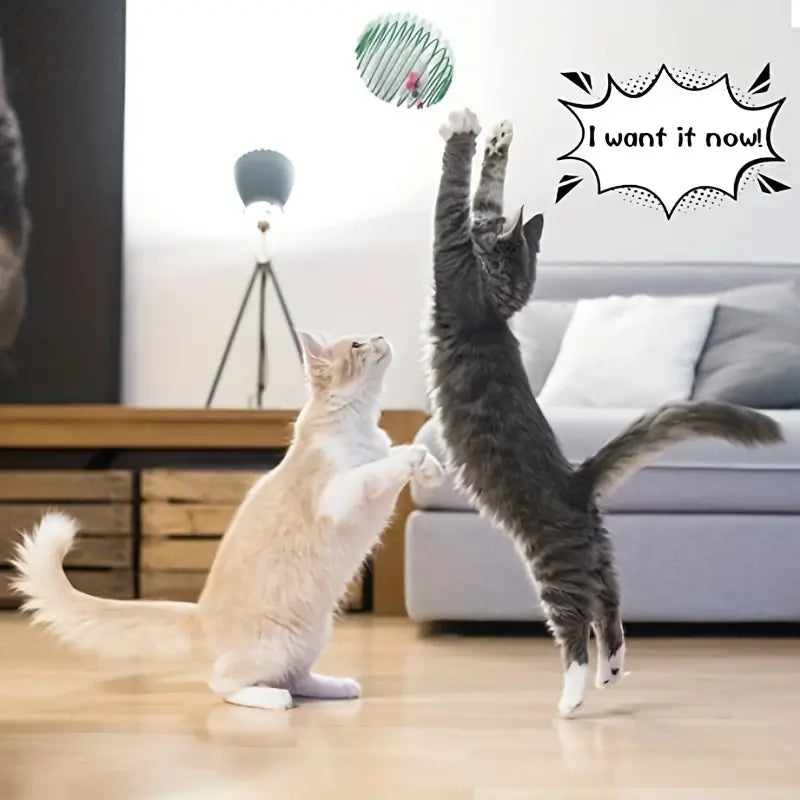 3pcs Colorful Spring Mouse Set Cat Toy