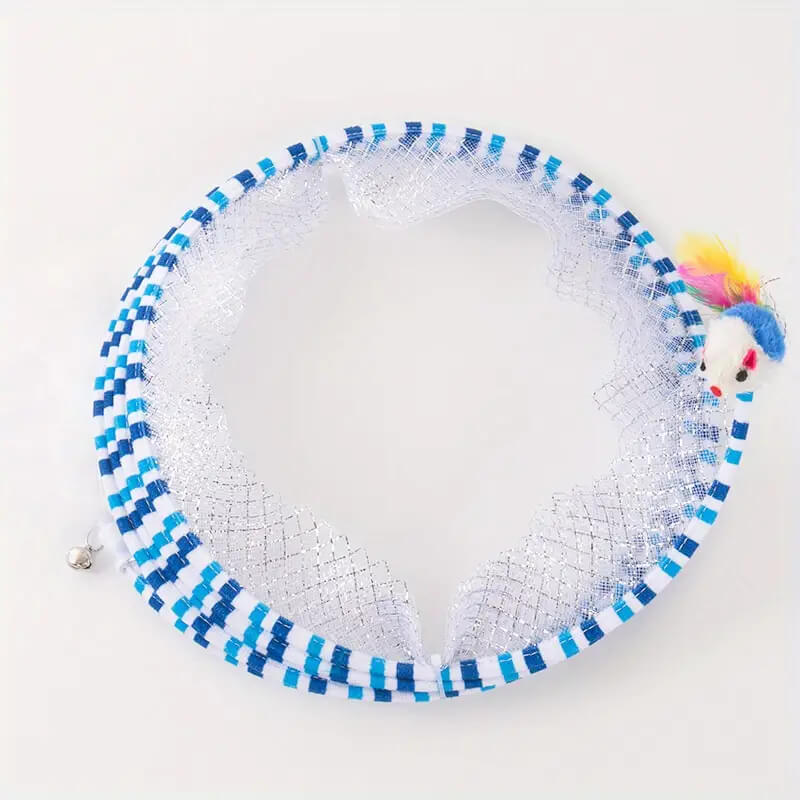 Cat Tube Tunnel With Feather Mouse Toy