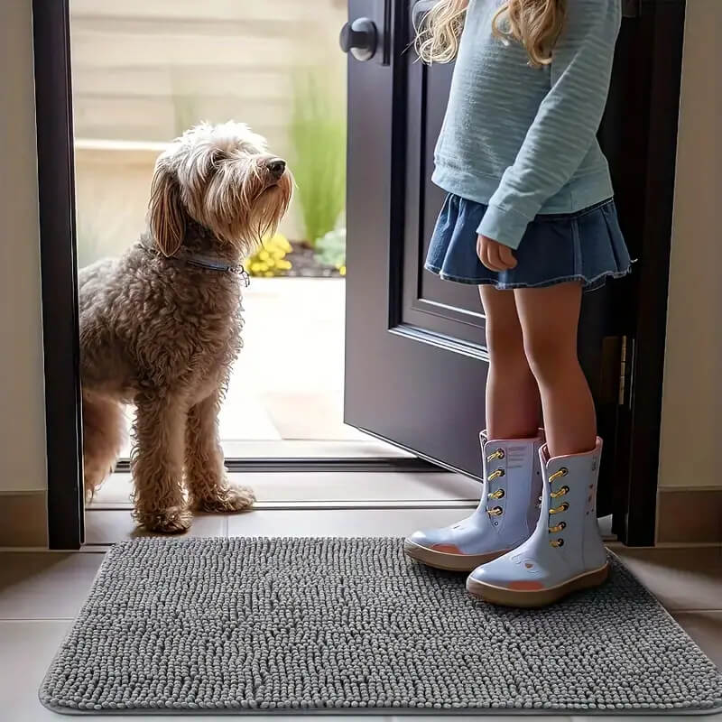 Dog Door Mat For Muddy Paws Absorbs Moisture And Dirt Absorbent