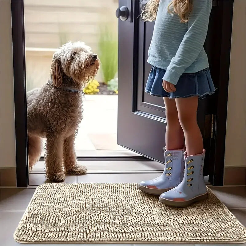 Dog Door Mat For Muddy Paws Absorbs Moisture And Dirt Absorbent