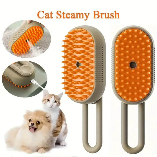 Steamy Electric Spray Pet Hair Brush