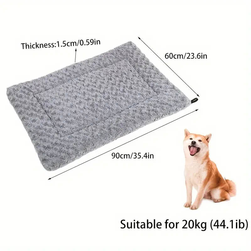 Rose Velvet Washable Dual-use Pet Crate Bed