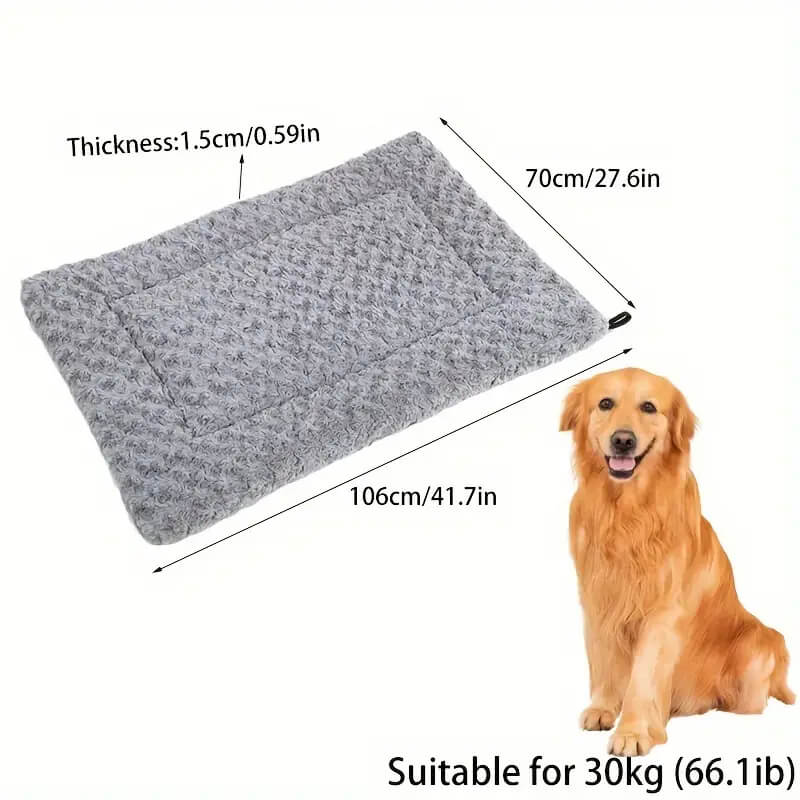 Rose Velvet Washable Dual-use Pet Crate Bed