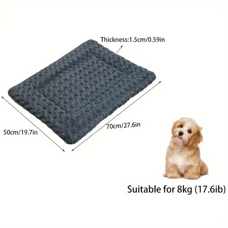 Rose Velvet Washable Dual-use Pet Crate Bed