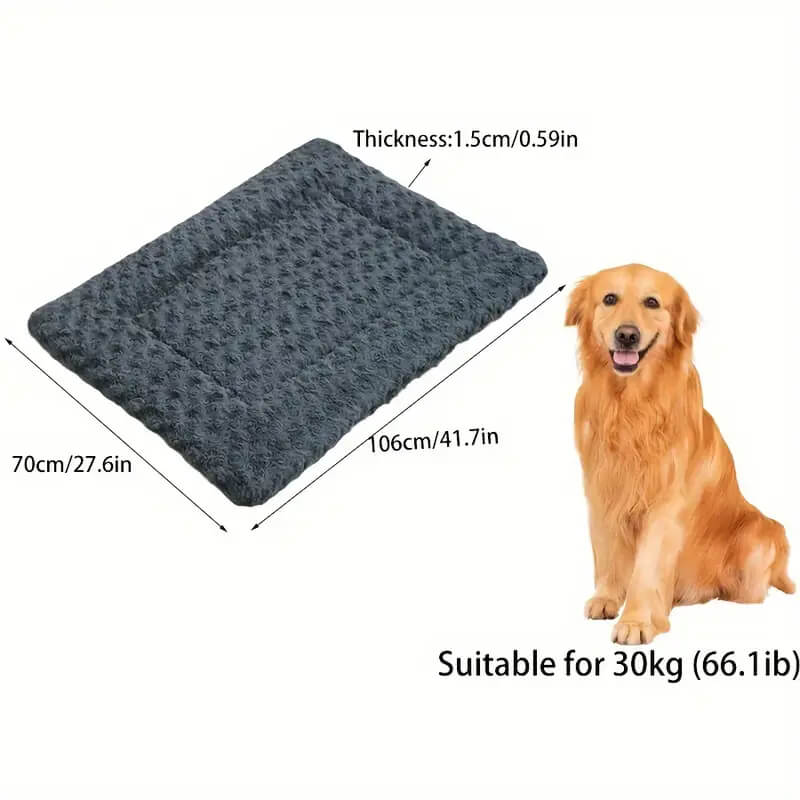 Rose Velvet Washable Dual-use Pet Crate Bed