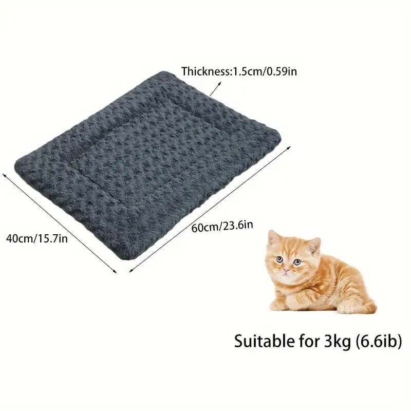 Rose Velvet Washable Dual-use Pet Crate Bed