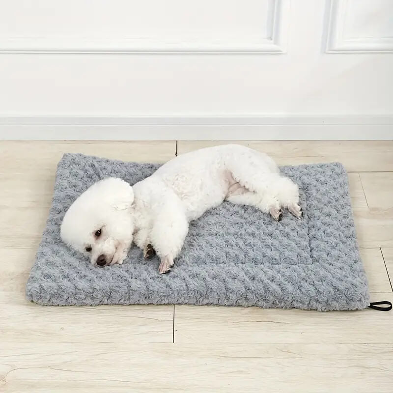 Rose Velvet Washable Dual-use Pet Crate Bed