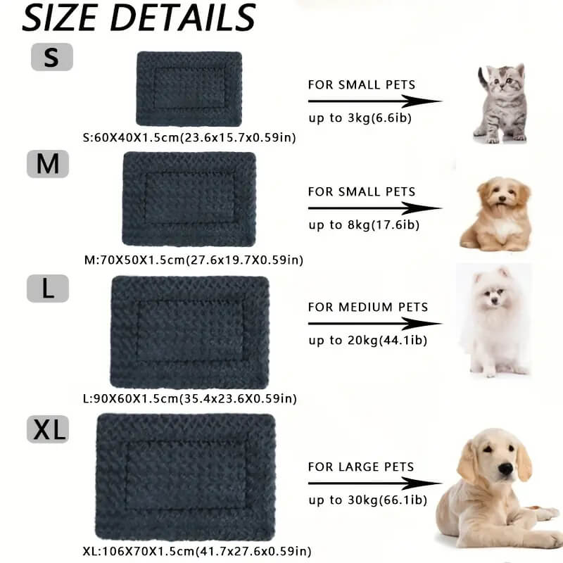 Rose Velvet Washable Dual-use Pet Crate Bed