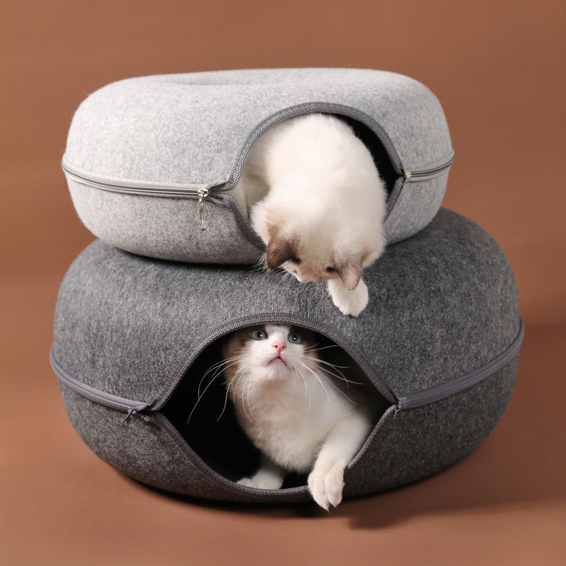 Cat Tunnel Bed, Cat Cave Bed ，Beds for Indoor Cats