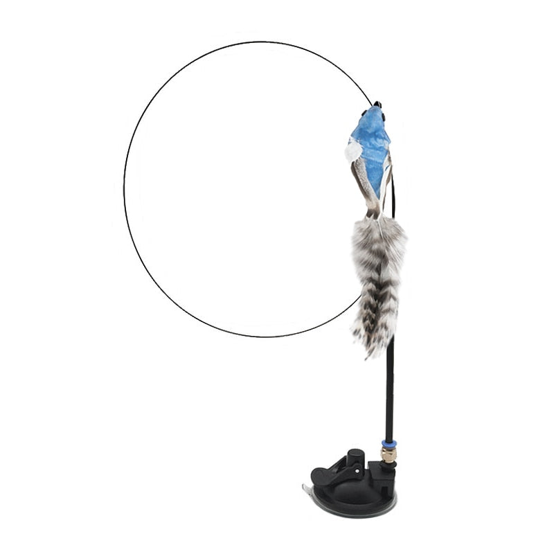 Simulation Bird Feather Interactive Wand Cat Toy