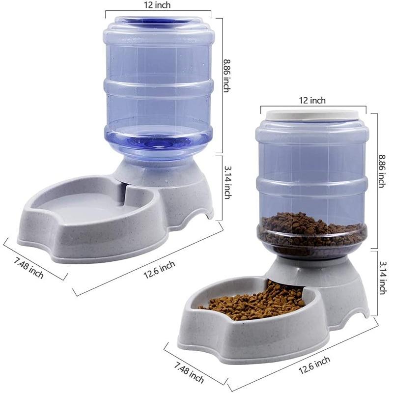 Automatic Dog Cat Food Feeder Water Dispenser