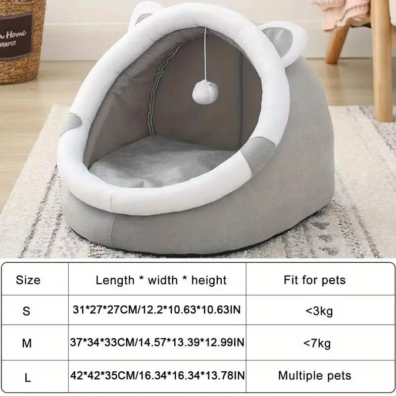 Cozy Cartoon Cave Pet Bed