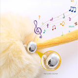 Durable Hanging Spring Plush Ball with Bell Cat Toy