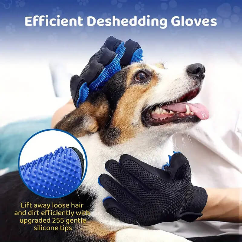 1 Pair Hair Remover Pet Grooming Gloves