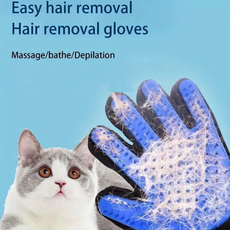 1 Pair Hair Remover Pet Grooming Gloves