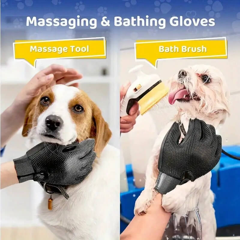 dog cat grooming gloves