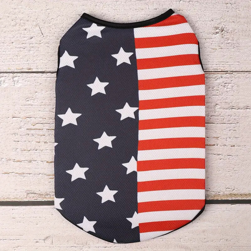 Independence Day Printed Stars and Stripes Pet Vest