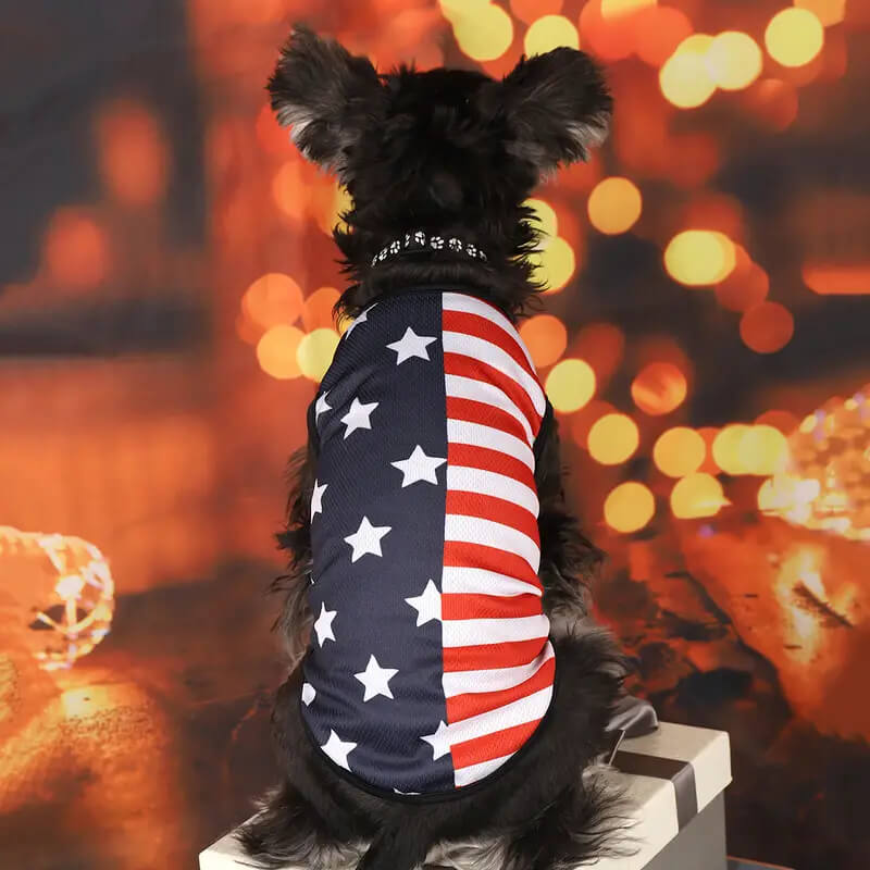 Independence Day Printed Stars and Stripes Pet Vest