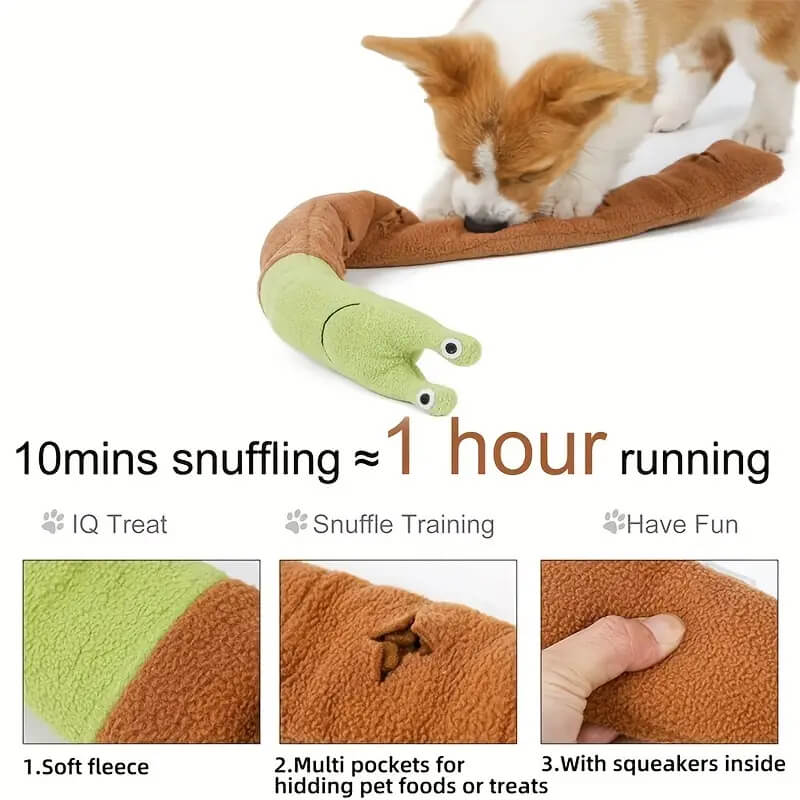 Interactive Snail Shaped Dog Slow Feeder Toy
