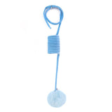 Durable Hanging Spring Plush Ball with Bell Cat Toy