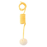 Durable Hanging Spring Plush Ball with Bell Cat Toy