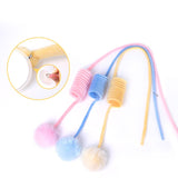 Durable Hanging Spring Plush Ball with Bell Cat Toy