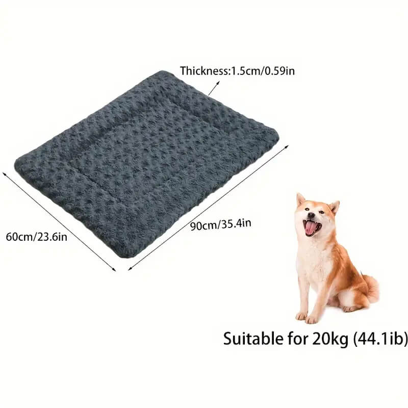 Rose Velvet Washable Dual-use Pet Crate Bed