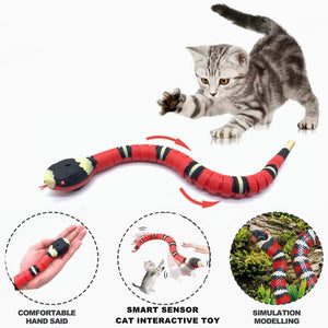 Smart Sensing Electric Snake Toys for Cats