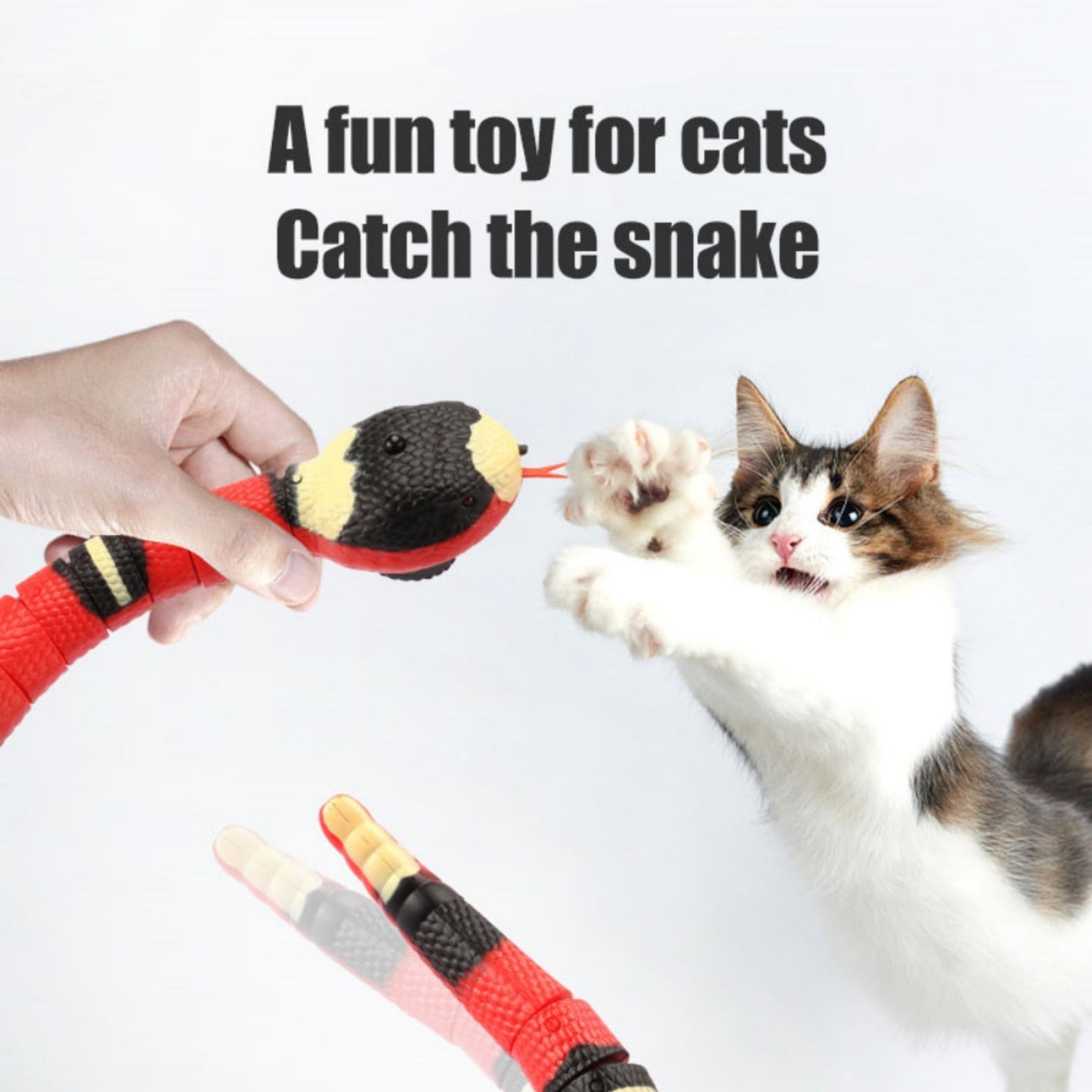 Smart Sensing Electric Snake Toys for Cats