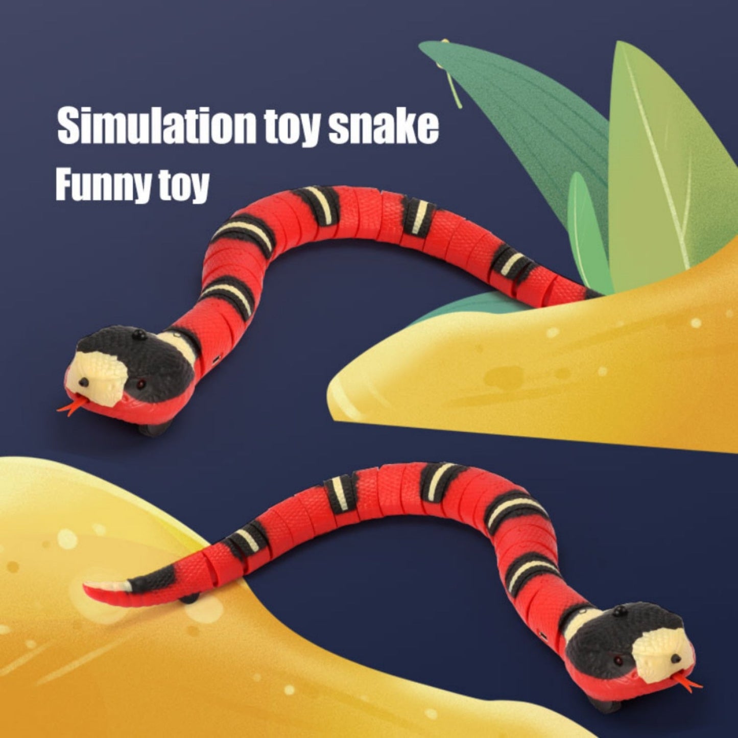 Smart Sensing Electric Snake Toys for Cats