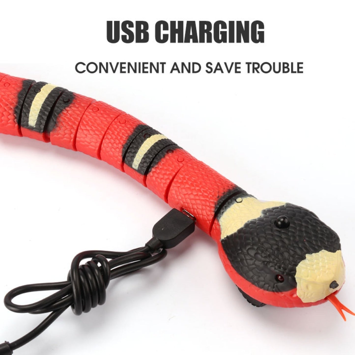 Smart Sensing Electric Snake Toys for Cats