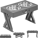 Elevated Pet Bowls 3 Adjustable Heights Lift Table