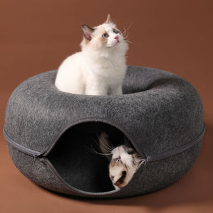 Cat Tunnel Bed, Cat Cave Bed ，Beds for Indoor Cats