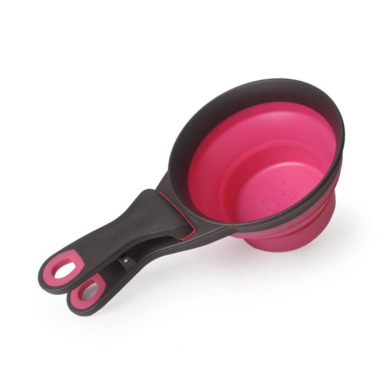 Collapsible Pet Scoop Silicone Measuring Cups