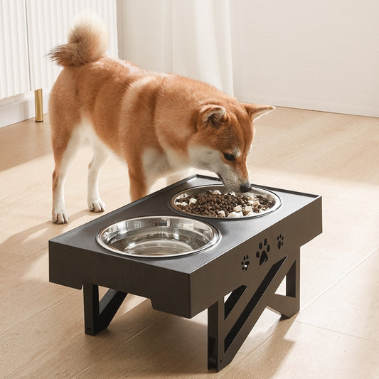 Elevated Pet Bowls 3 Adjustable Heights Lift Table