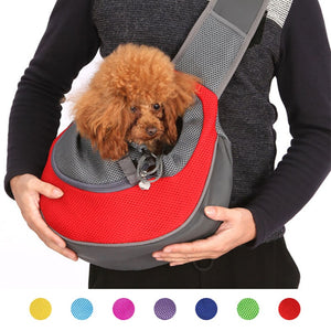 Outdoor Travel Mesh Oxford Pet Puppy Carrier Shoulder Bag