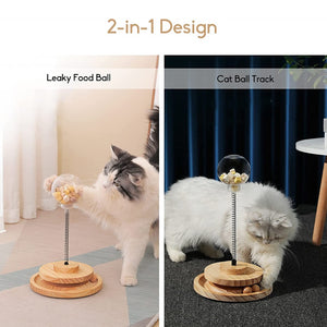 Turntable Spring Leaking Ball Cat Toy