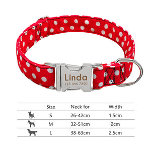 POD Custom Nylon Pet Collar