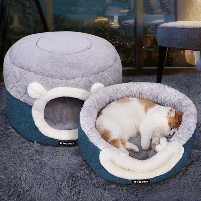 Cat bed with cushion