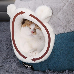 Cat bed with cushion