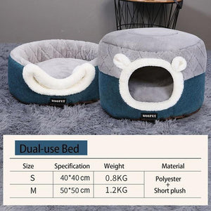 Cat bed with cushion