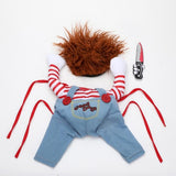 Funny Bloody Doll Cosplay Halloween Cat Dog Clothes