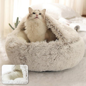 Long Plush Warm Bed For Cat