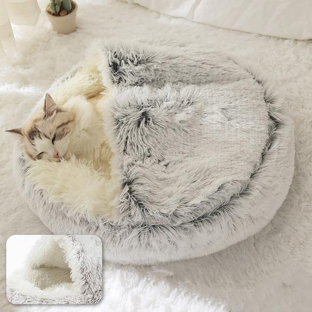 Long Plush Warm Bed For Cat