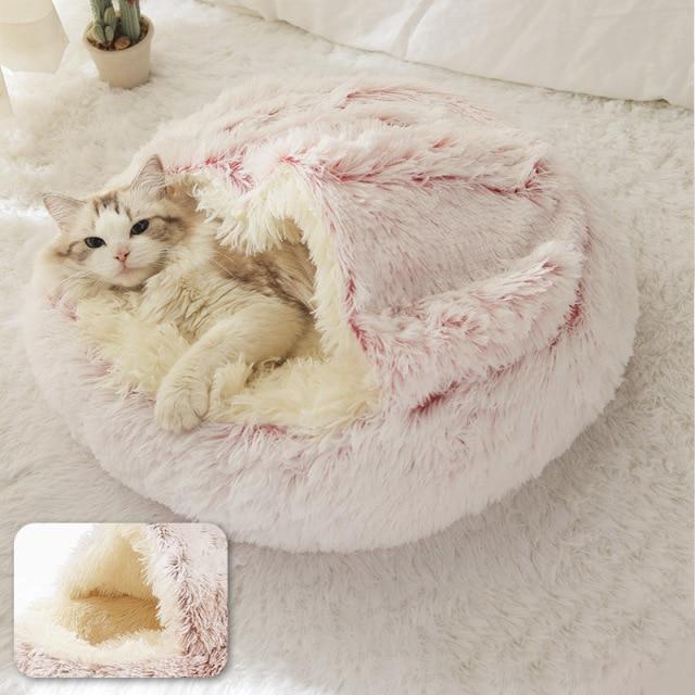Long Plush Warm Bed For Cat