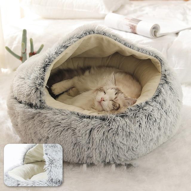 Long Plush Warm Bed For Cat