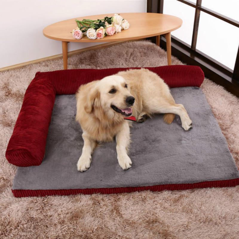 L Shaped Pillow Soft Cushion Dog Bed