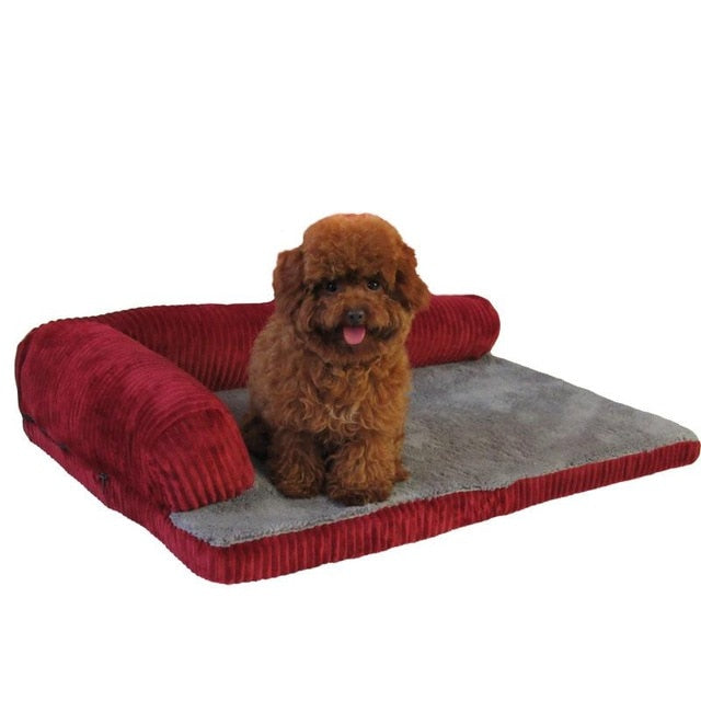 L Shaped Pillow Soft Cushion Dog Bed