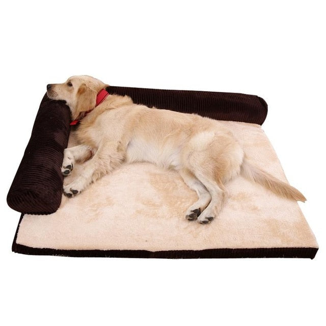 L Shaped Pillow Soft Cushion Dog Bed