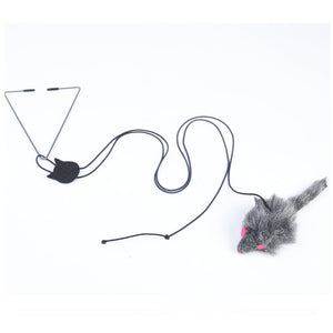 Cat Toy Hanging Door Retractable Rope Mouse Toy